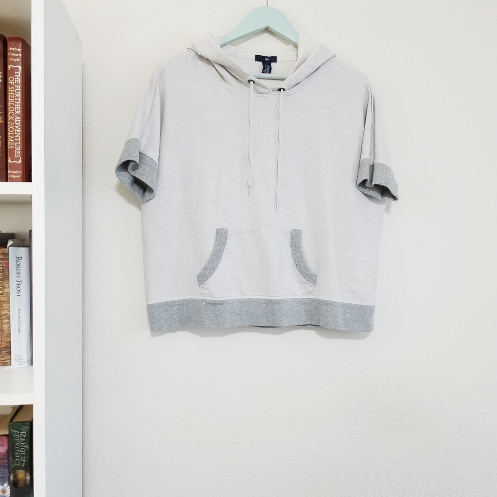 Lazy Day Gray Comfy Oversized Sweatshirt With Hood - image 1